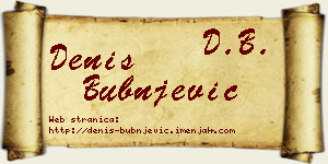 Denis Bubnjević vizit kartica